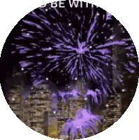 Purple Fireworks Display with Be With