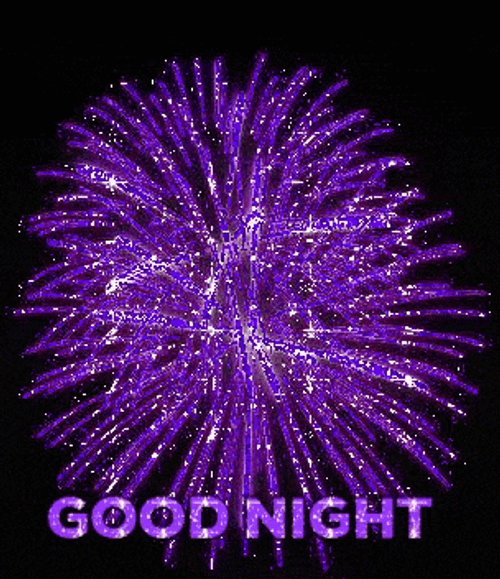 Purple Fireworks Have A Good Night GIF