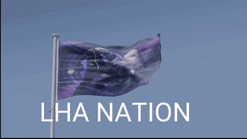 Purple Flag Saying Lha Nation