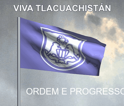 Purple Flag Saying Viva Tlacuachistan