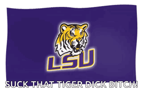 Purple Flag with Tiger Suck That Tiger Dick Bitch