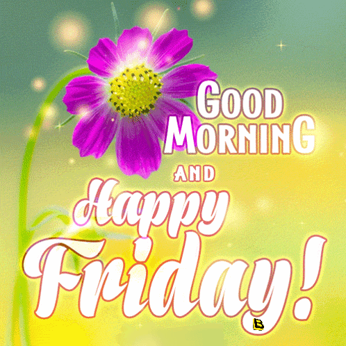 Purple Flower Good Morning And Happy Friday GIF