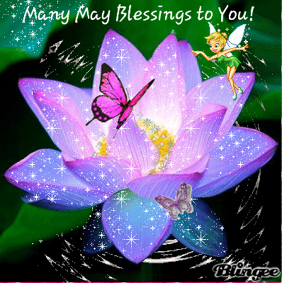 Purple Flower With Blessings GIF