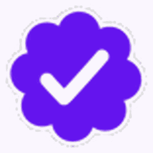 Purple Flower with White Check Mark