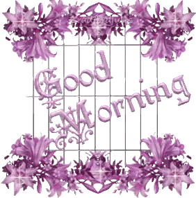Purple Flowers Good Morning