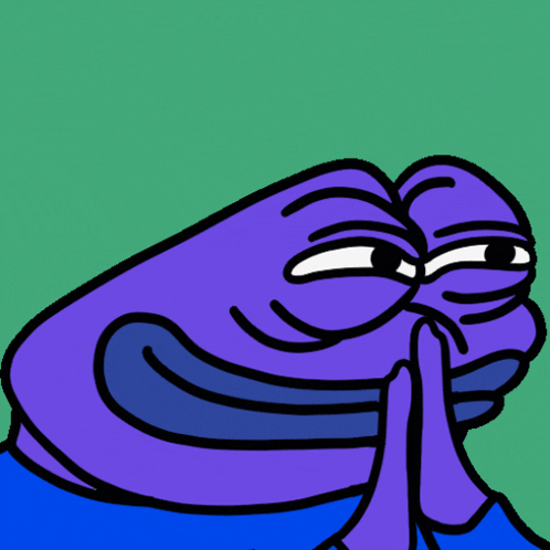Purple Frog in Blue Shirt