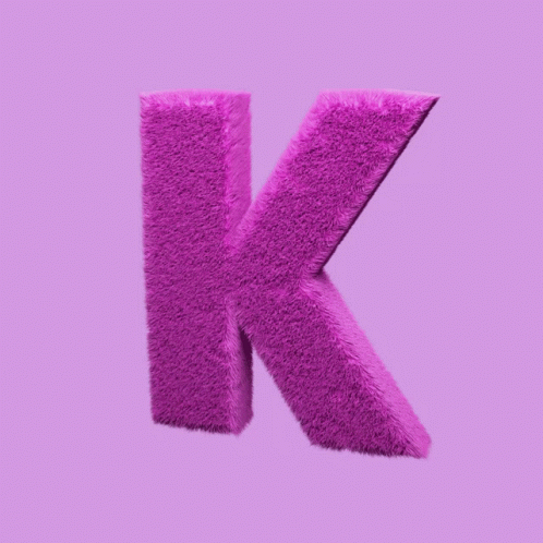 Purple Furry Letter K GIF