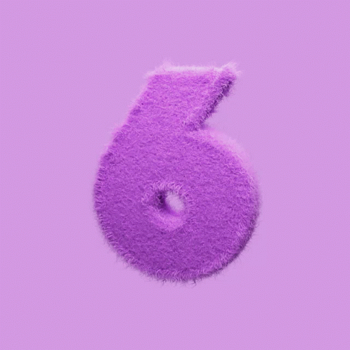 Purple Furry Number 6