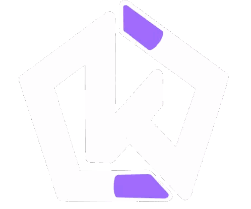 Purple Geometric Shape with White Outline