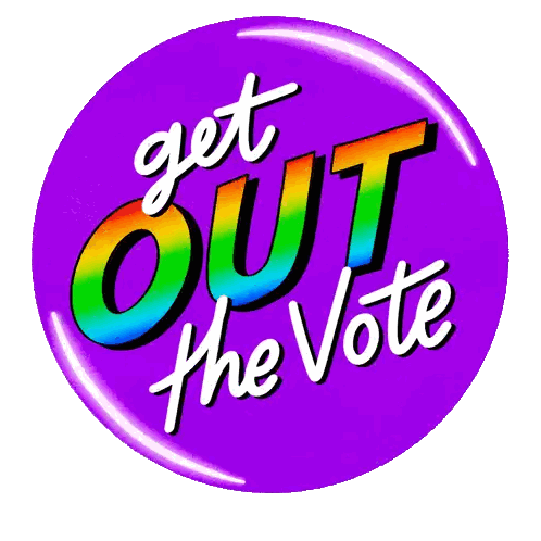Purple Get Out The Vote Button