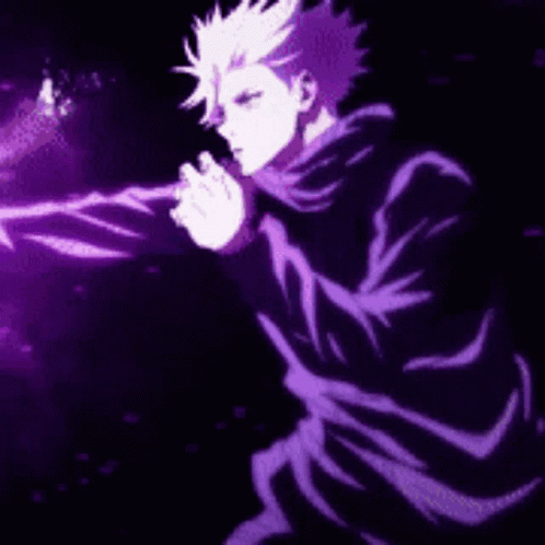 Purple Gojo Power Anime GIF
