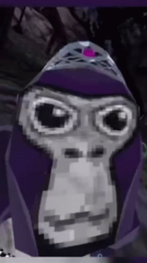 Purple Gorilla Tag Run Fast As He Can GIF