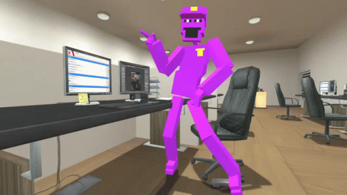 Purple Guy Dancing In The Office William Afton GIF