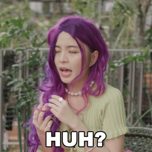 Purple Hair Girl Huh GIF