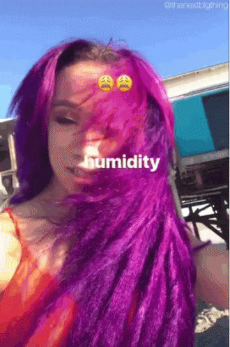 Purple Hair Girl Humidity GIF