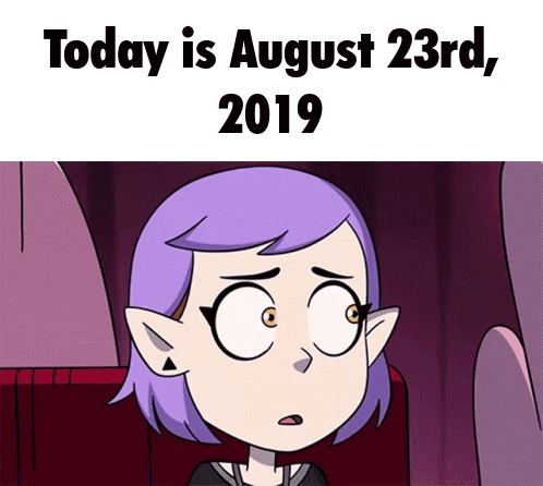 Purple Hair Girl Says August 23Rd 2019 GIF