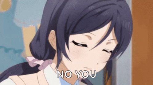 Purple Hair Girl Says No You
