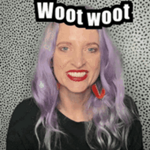Purple Hair Girl Woot Woot GIF