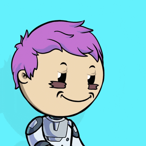 Purple Hair Person Smiling