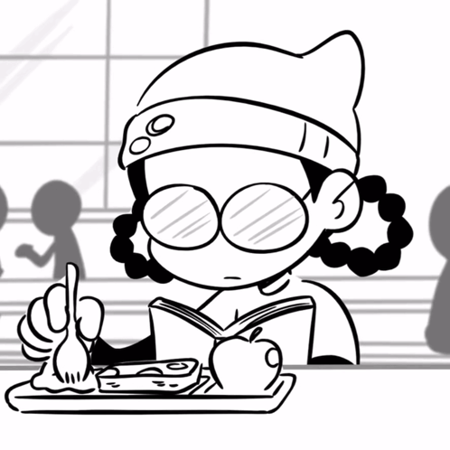 Purple-Haired Girl Surrounded Food I Don't Need It GIF