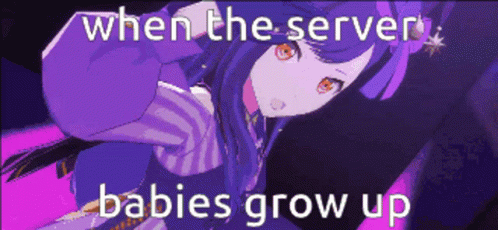 Purple-Haired Girl When Server Babies Grow Up