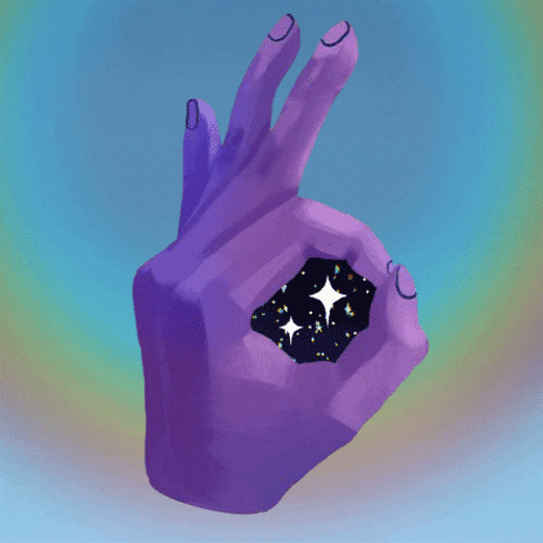 Purple Hand Spiritual Cosmic Universe GIF 