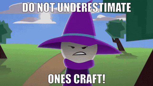 Purple Hat Scarf Character Do Not Underestimate Ones Craft