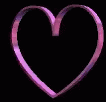 Purple Heart Floating on Black Background