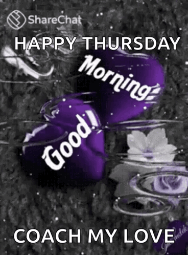 Purple Heart Happy Thursday Morning Coach My Love
