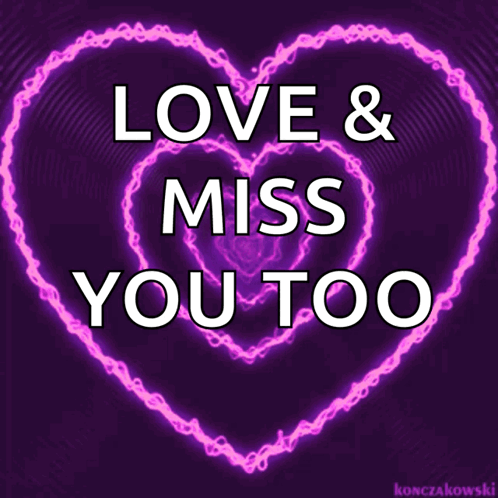 Purple Heart Love And Miss You Too GIF