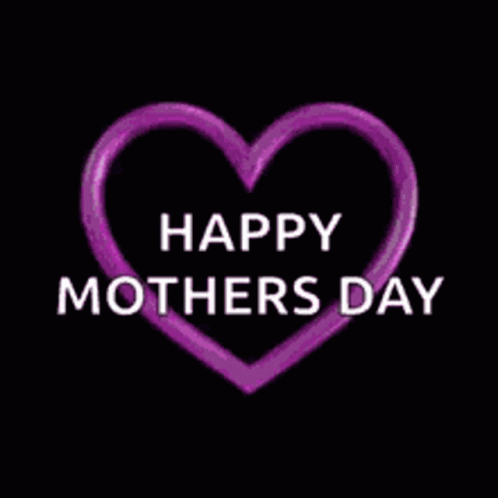 Purple Heart Saying Happy Mothers Day GIF