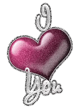 Purple Heart Saying I Love You
