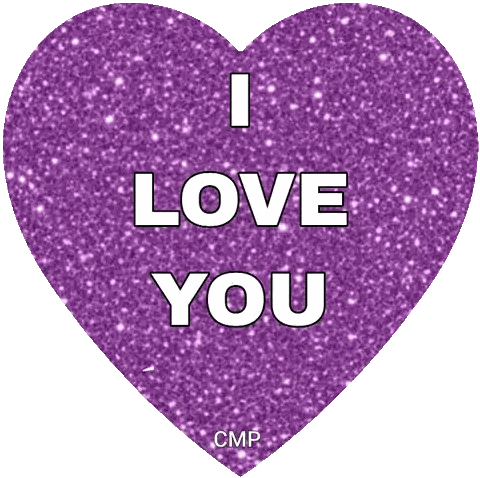 Purple Heart Saying I Love You