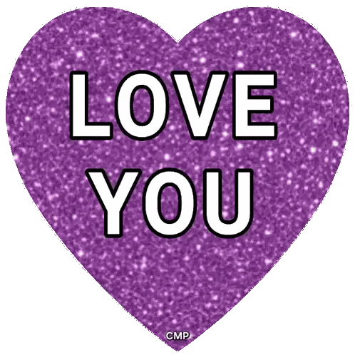 Purple Heart Saying Love You