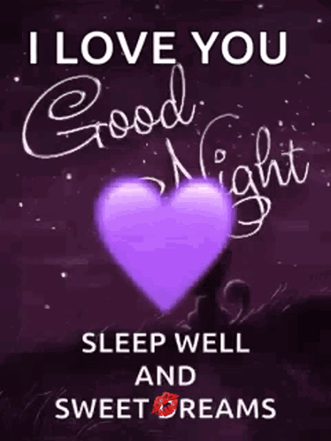 Purple Heart Saying Sleep Well