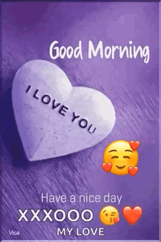 Purple Heart With I Love You GIF