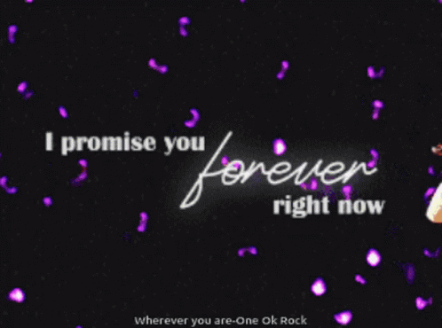 Purple Heart With I Promise You Forever Right Now GIF