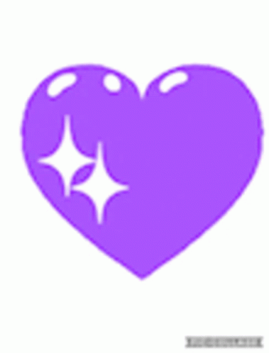 Purple Heart With Two White Stars GIF