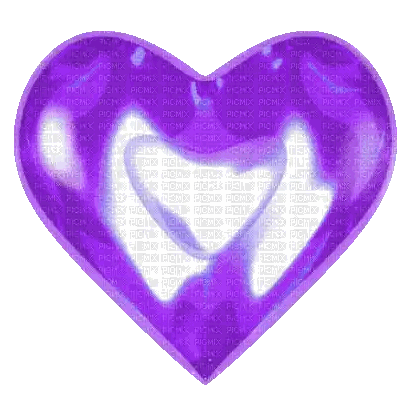 Purple Heart with White Center