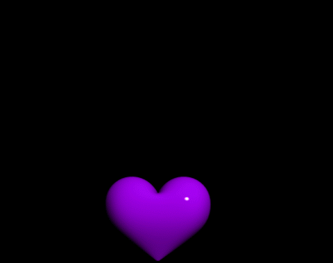 Purple Heart With White Circle GIF