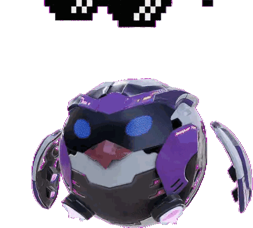 Purple Helmet with Blue Eye and Stealth