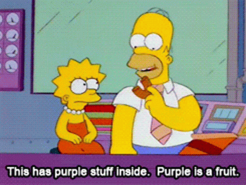 Purple Is A Fruit The Simpsons GIF