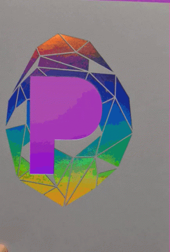 Purple Letter P Surrounded by Geometric Design