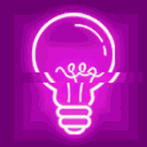 Purple Light Bulb Idea Glitch GIF