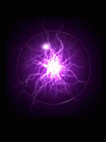 Purple Lightning Ball With White Light Center GIF