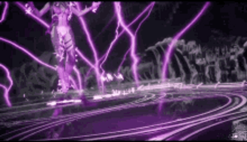 Purple Lightning Woman GIF