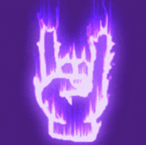 Purple Logo With Skull on Purple Background