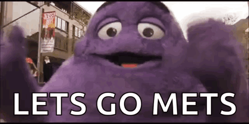 Purple Monster Lets Go Mets GIF