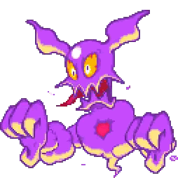 Purple Monster With Yellow Eyes And Red Tongue