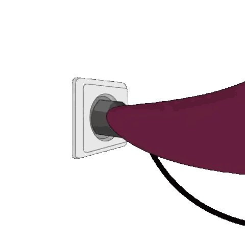 Purple Object Plugged into Socket